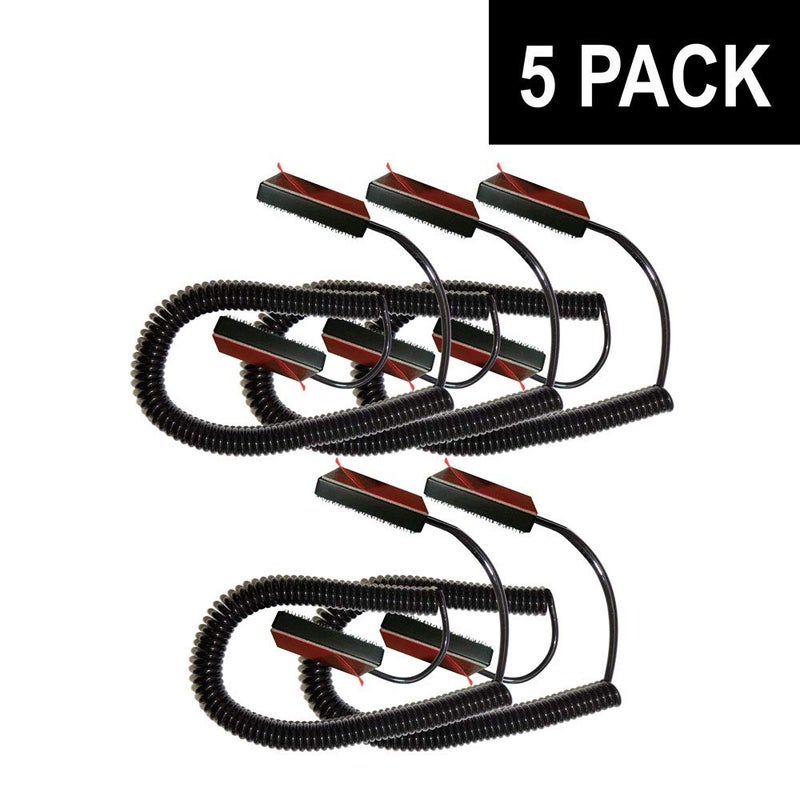 Anderic [5 Pack] Universal Coiled Security Cable Bulk Pricing Available - Remote Control Tether Security Cable Leash with Hook and Loop Fastener Tape and Double-Sided Tape - Anderic - CBL02 - Image 2